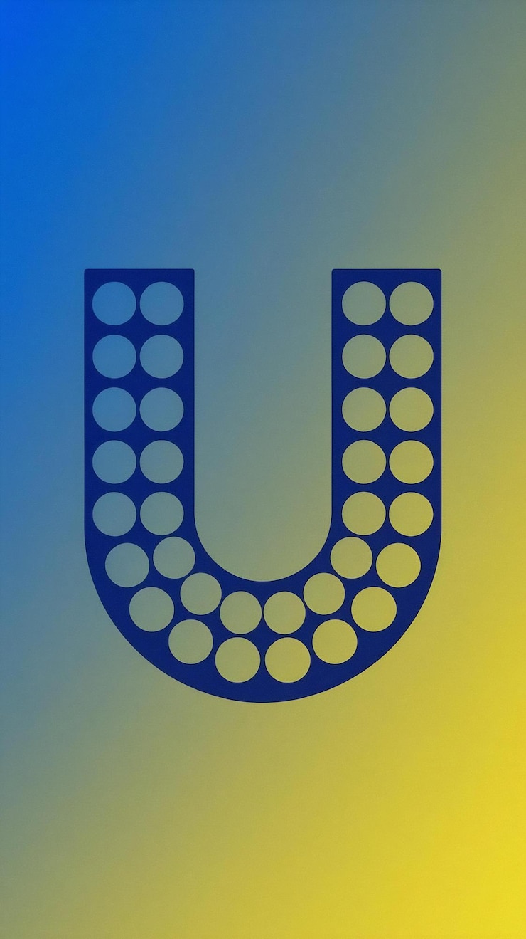 Foto abstracto logotipo de la letra u plana signo icónico con la empresa de negocios ca