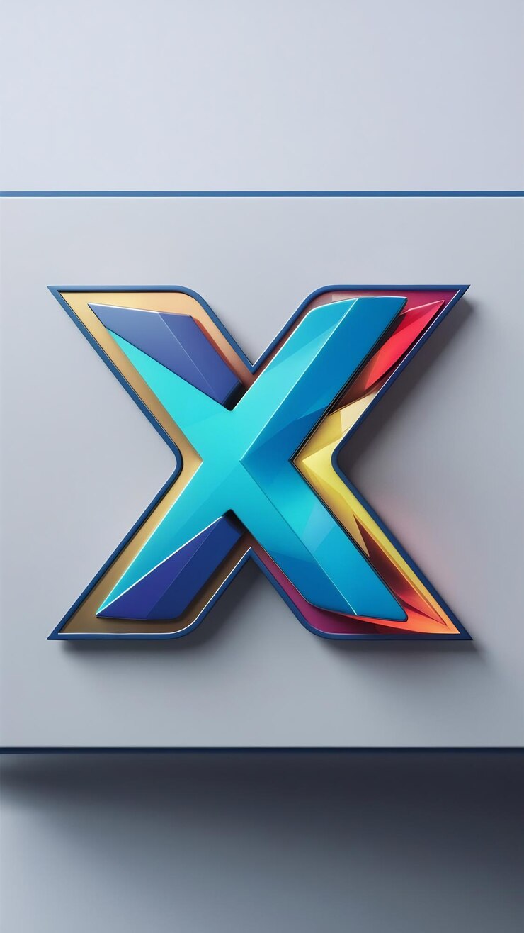 Foto abstracto logotipo de la letra x diseño de marca signo vectorial de la empresa