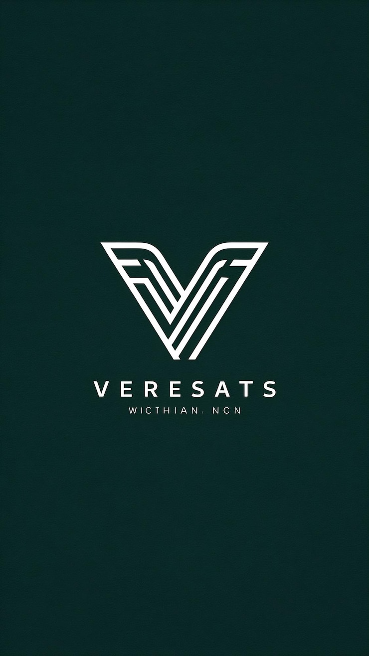 Foto abstracto logotipo lineal de letra v icono de empresa diseño vectorial de letrero con tarjeta de visita de marca