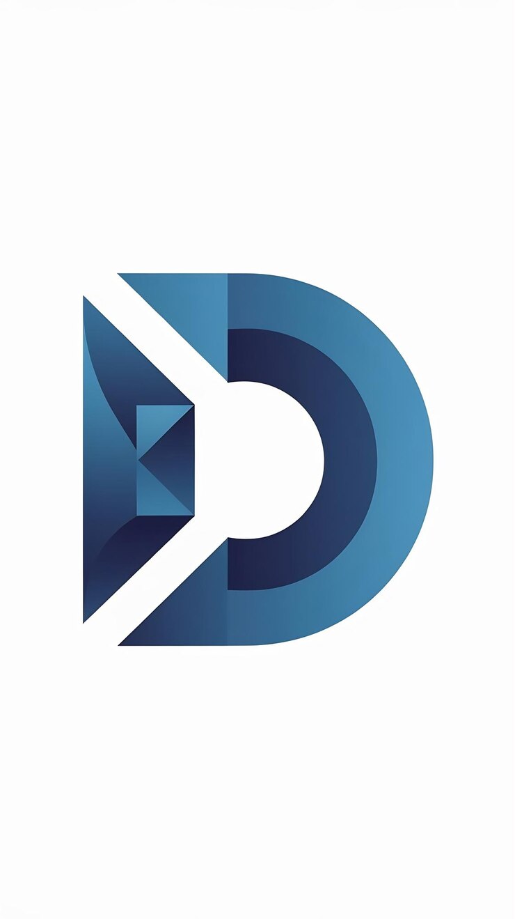 Foto abstracto logotipo plano de letra d signo icónico con la empresa de negocios ca