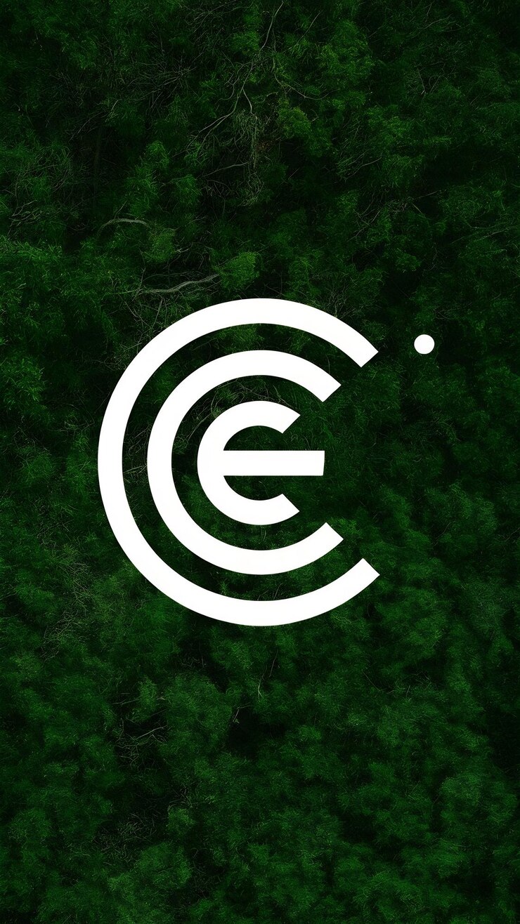 Foto abstracto logotipo plano de la letra e signo icónico con el negocio de la empresa ca