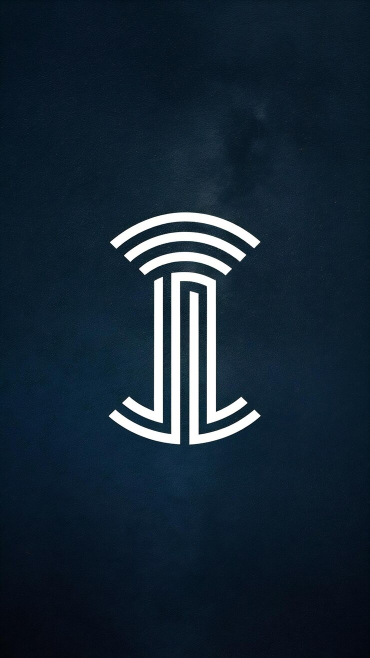 Foto abstracto logotipo plano de la letra i signo icónico con el negocio de la empresa ca