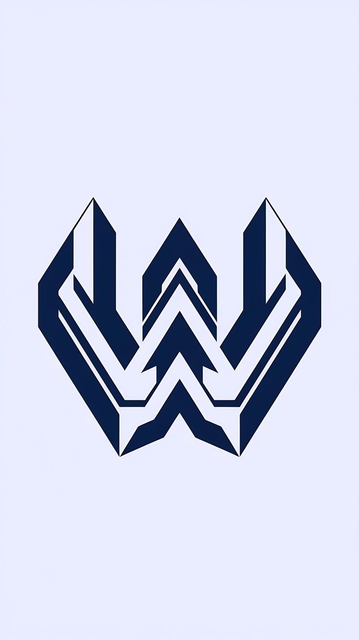 Foto abstracto logotipo plano de la letra w signo icónico con el negocio de la compañía ca