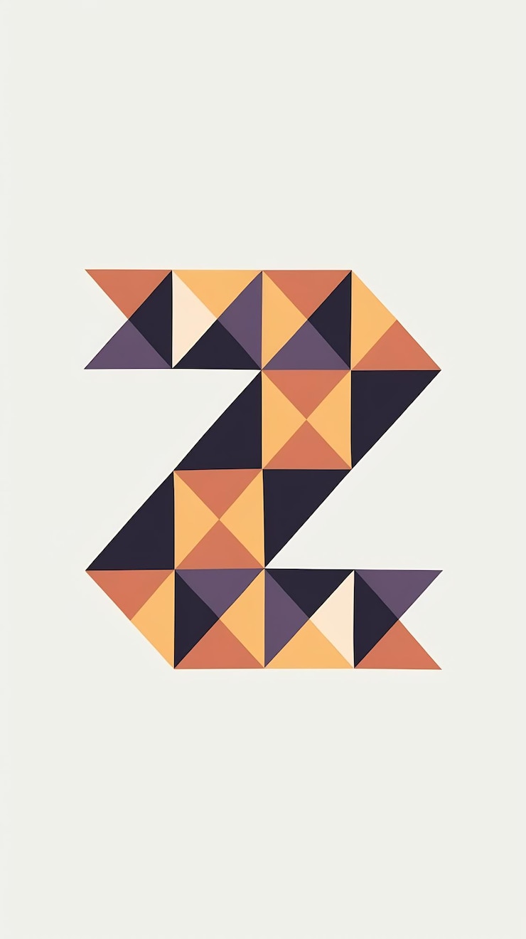 Foto abstracto logotipo plano de la letra z signo icónico con el negocio de la compañía ca