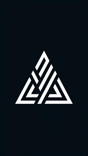 Abstracto logotipo triángulo signo icono vectorial diseño minimalista Com