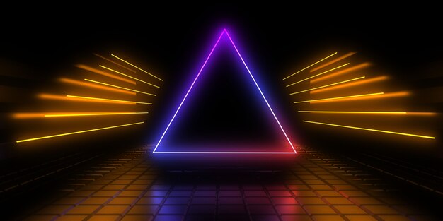 abstracto con luces de neón. ilustración