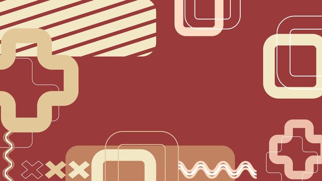 Abstracto marrón con fondo crema Memphis elemento geométrico elemento vector