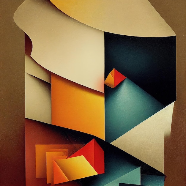Abstracto minimalismo contemporáneo cubismo arte abstraccionismo estilo ilustración