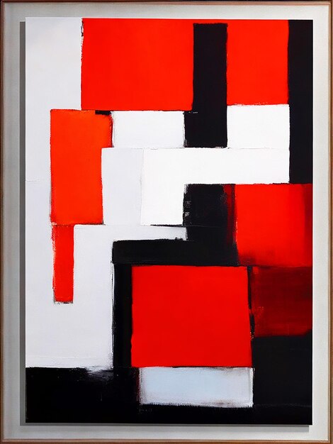 Foto abstracto minimalista pintura a óleo paleta faca pintura branco escuro laranja vermelho e preto acrílico