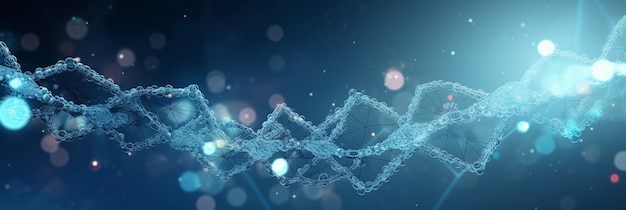 Abstracto Molécula de ADN en fondo borroso Concepto de ciencia y tecnología