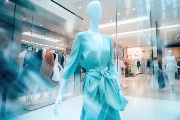 Foto abstracto motion blur manequins de shopping mall