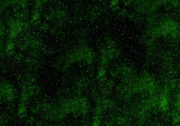 Foto abstracto nebulosa verde fundo de galáxia cósmica