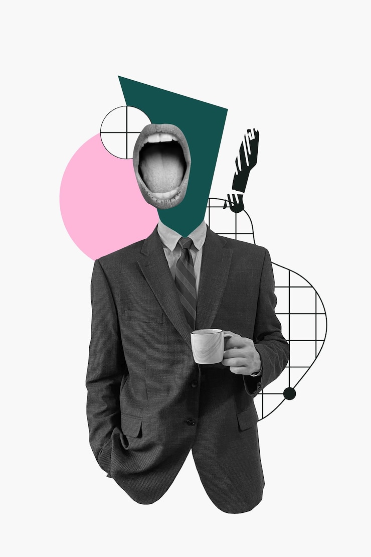 Foto abstracto negocio arte de collage creativo ilustración diseño póster