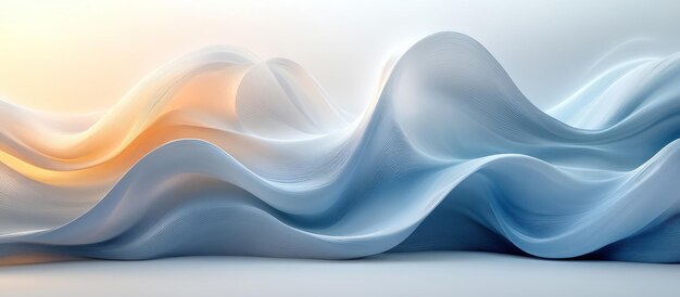 Abstracto Ondas azules y naranjas