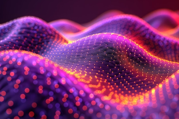 Abstracto ondas coloridas conectividade digital imagens de design de papel de parede de fundo