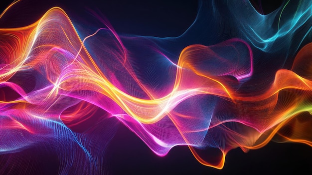 Abstracto Ondas coloridas Una sinfonía de luz y color