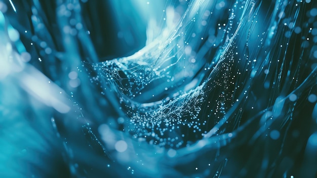 Abstracto Ondas de partículas azules en movimiento