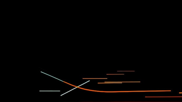 Abstracto padrão de fundo laranja-preto linhas cyberpunk hitech brilho de néon