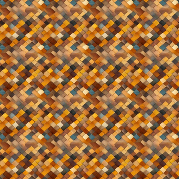 Foto abstracto padrão de mosaico sem costura textura de tábuas de madeira coloridas