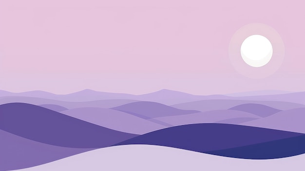 Abstracto Paisagem púrpura do pôr-do-sol Cenas de cores dramáticas e horizonte pacífico