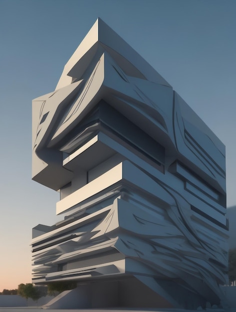 Abstracto Paisaje 3D Construcción de datos mínimos