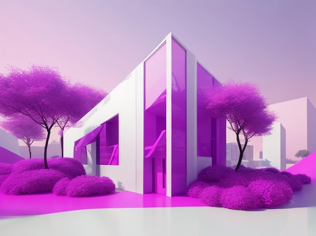 Abstracto Paisaje 3D Construcción de datos mínimos