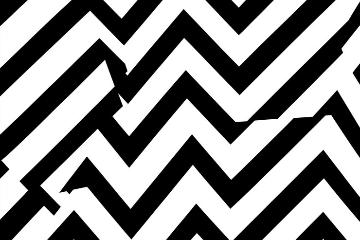 Foto abstracto patrón chevron en blanco y negro