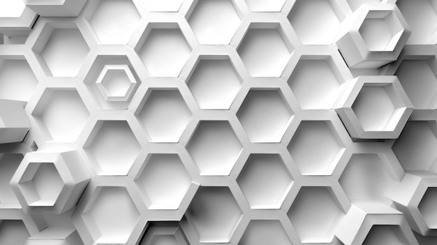 Abstracto Patrón hexagonal blanco