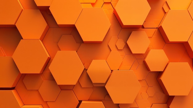 Abstracto Patrón hexagonal naranja