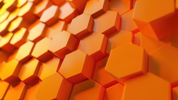 Abstracto Patrón hexagonal naranja