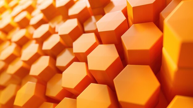 Abstracto Patrón hexagonal naranja