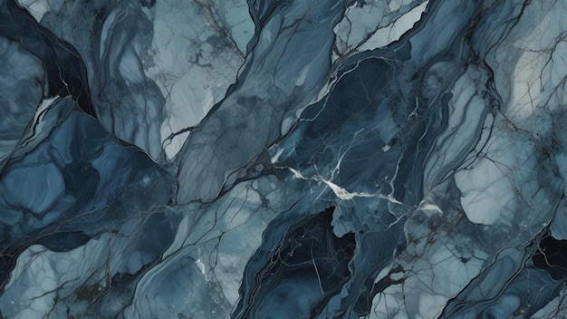 Abstracto patrón de mármol azul de cristal con vena azul de cristal