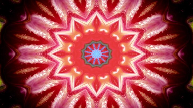 Abstracto Patrón simétrico colorido Ornamental Decorativo Kaleidoscopio Movimiento Círculo geométrico y formas de estrellas