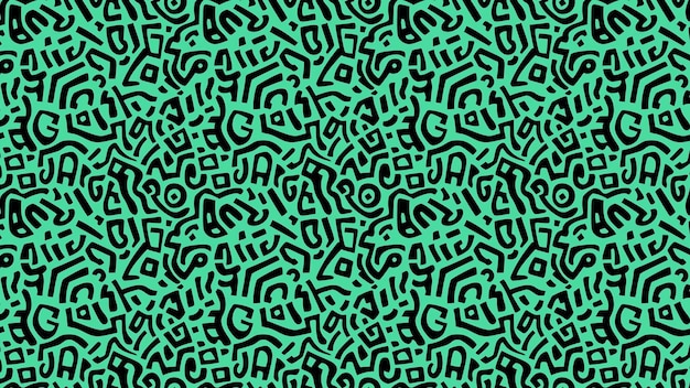 Abstracto Patrón verde y negro