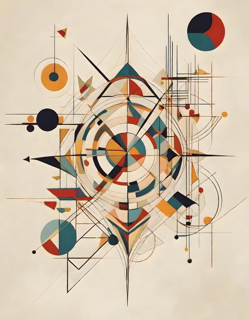Foto abstracto patrones geométricos creativos en blanco