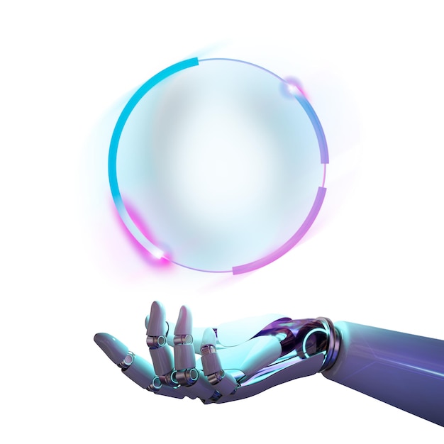 Abstracto pegatina de marco png diseño futurista de tecnología de IA