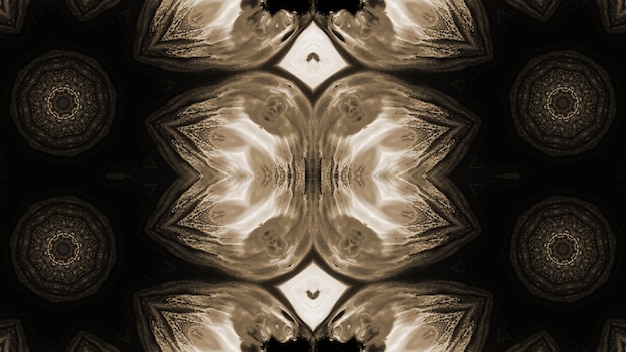 Foto abstracto pincel de tinta explodir espalhar conceito suave padrão simétrico decoração caleidoscópio movimento círculo geométrico e formas de estrelas