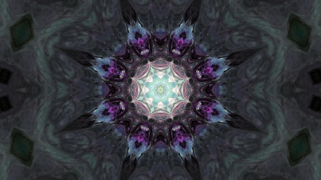 Foto abstracto pincel de pintura tinta explota se extiende concepto suave patrón simétrico ornamental decorativo calidoscopio movimiento círculo geométrico y formas de estrellas