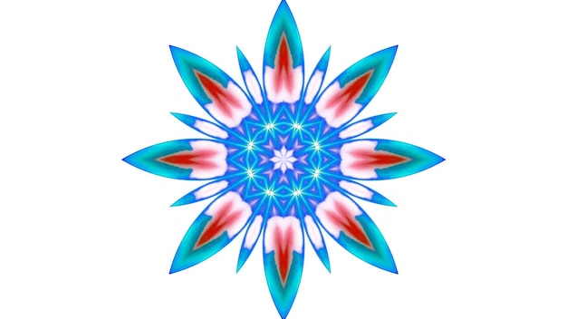 Abstracto Pincel de pintura Tinta explota Se extiende Concepto suave Patrón simétrico Ornamental Decorativo Calidoscopio Movimiento Círculo geométrico y formas de estrellas