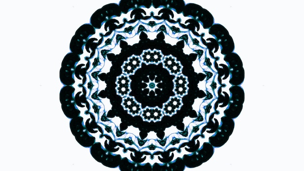 Abstracto Pincel de pintura Tinta explota Se extiende Concepto suave Patrón simétrico Ornamental Decorativo Calidoscopio Movimiento Círculo geométrico y formas de estrellas