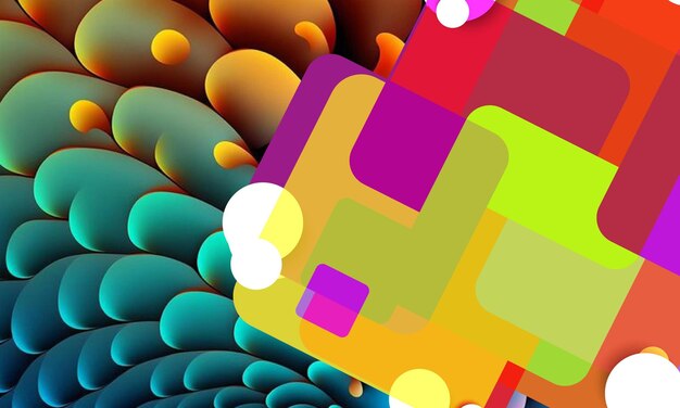 Abstracto plano colorido formas geométricas fondo