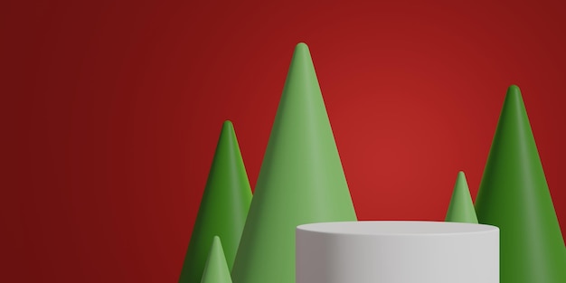 Abstracto podio 3D Escena mínima para la presentación de la exhibición del producto Ilustración de renderización 3D