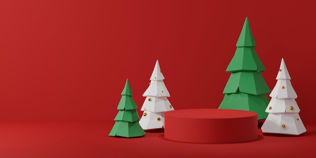 Abstracto podio 3D Escena mínima para la presentación de la exhibición del producto Ilustración de renderización 3D