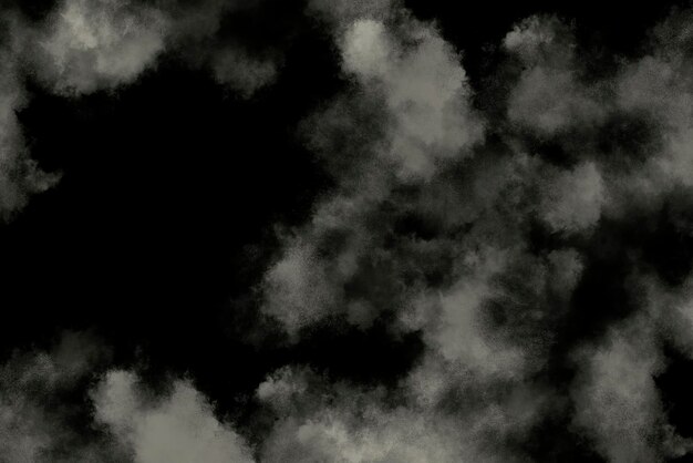 Abstracto polvo real flotando sobre el fondo negro
