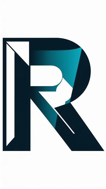 Abstracto R letra limpia logotipo signo icono de elemento vectorial