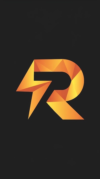 Abstracto R letra relámpago señal logotipo de la compañía diseño vectorial de íconos