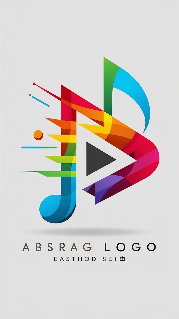 Foto abstracto de reproducción de música icono de señal de la compañía diseño de logotipo vectorial