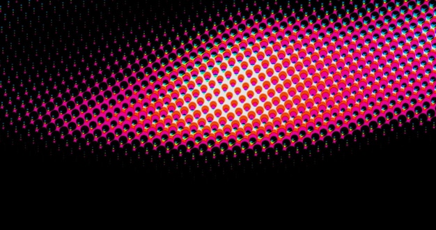 abstracto rosa claro y puntos azules cuadrícula onda de medio tono patrón retorcido futurista con círculo minimalismo geometría textura en negro