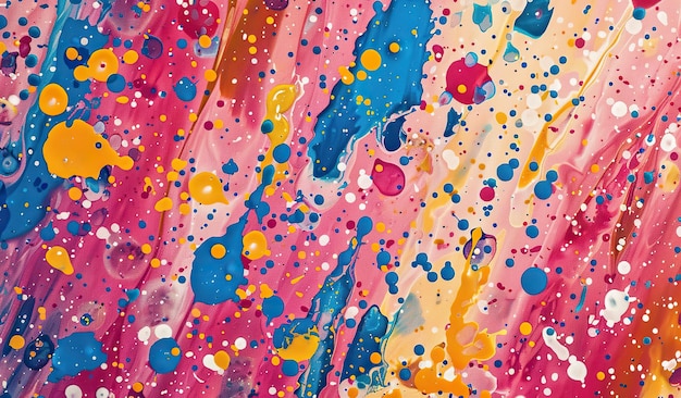 Abstracto salpicos de pintura colorida em fundo de lona