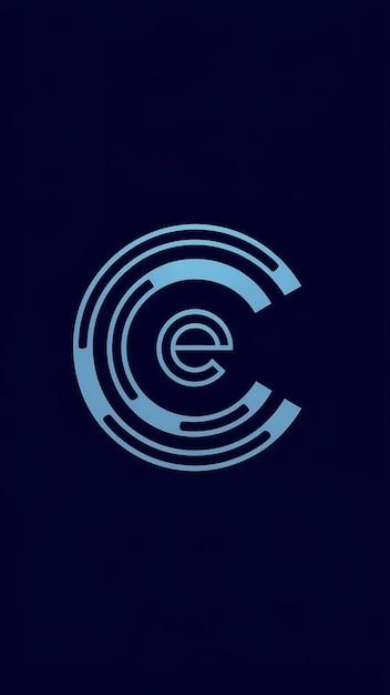 Abstracto signo de círculo de esfera E letra diseño vectorial del icono del logotipo